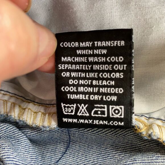 Wax Jeans Paperbag Waist Denim High Rise Shorts Blue Sz S - Picture 12 of 13